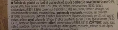 Lista de ingredientes del producto Poulet au lourd croustillant Delhaize 185 g