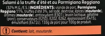 Lista de ingredientes del producto Salami Gourmet Delhaize 70 g