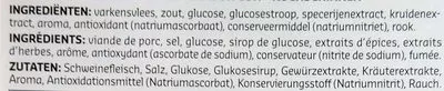 Lista de ingredientes del producto Jambon a l'ancienne Delhaize 150 g