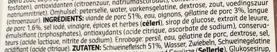 Lista de ingredientes del producto Tête pressée en tranches Delhaize 200 g