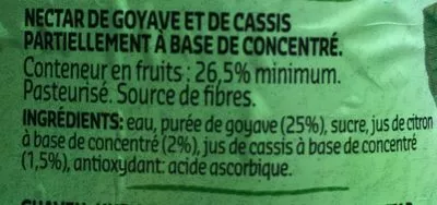 Lista de ingredientes del producto Jus de goyave Delhaize 