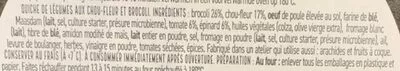 Lista de ingredientes del producto Quiche choux-fleur et brocoli Delhaize 