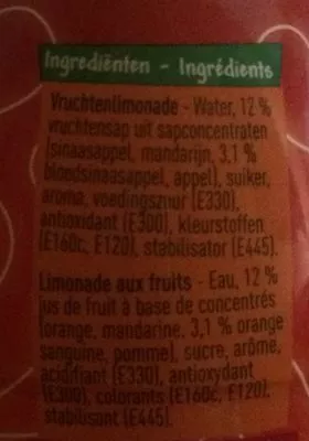 Lista de ingredientes del producto Orange sanguine Boni 