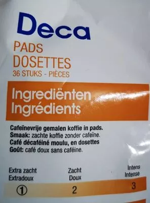 Lista de ingredientes del producto Dosettes deca Everyday 252 g