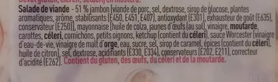 Lista de ingredientes del producto Boni Salade de viande Boni 500 g