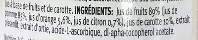 Lista de ingredientes del producto Jus Pur Céréal 750 ml