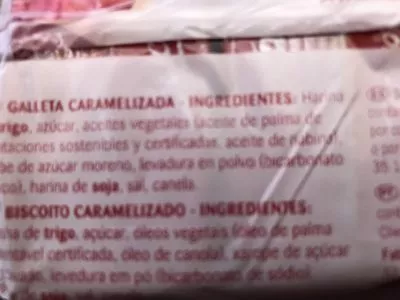 Lista de ingredientes del producto Biscoff galletas caramelizadas de Lotus 180 g