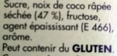 Lista de ingredientes del producto Rochers à la Noix de Coco Dr.Oetker 