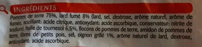 Lista de ingredientes del producto Rostis lutosa aux lardons Lutosa 