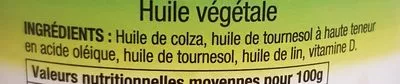 Lista de ingredientes del producto Mélange 4 huiles  