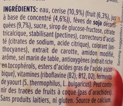 Lista de ingredientes del producto Kirsche Alpro 500g