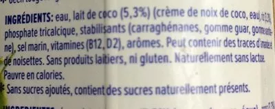 Lista de ingredientes del producto Alpro 250ML Kookos-riisijuoma Alpro 25 cl