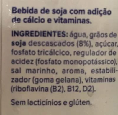 Lista de ingredientes del producto Soia Alpro 1l