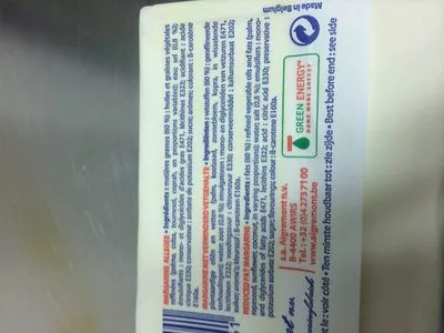 Lista de ingredientes del producto Margarine 60 % Matière Grasse Végétale  