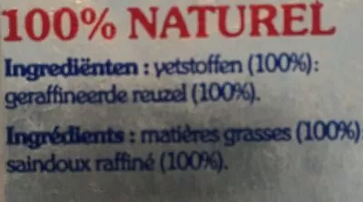 Lista de ingredientes del producto Saindoux raffiné Olma 