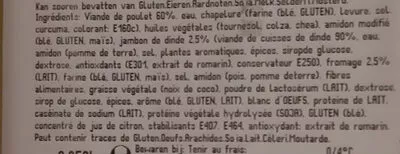 Lista de ingredientes del producto Volibon Poulet  2 x 125 g