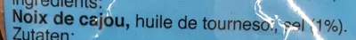 Lista de ingredientes del producto Noix de Cajou grillées et salées Sans marque 1 kg