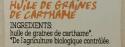 Lista de ingredientes del producto Huile de graines de carthame Dambert nutrition, Raw food 250 ml