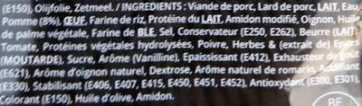 Lista de ingredientes del producto Pâté aux pommes Charles 150 g