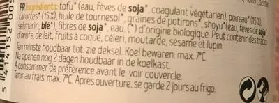 Lista de ingredientes del producto Pâté aux légumes abinda 170g