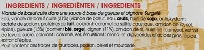 Lista de ingredientes del producto Carbonade flamande  