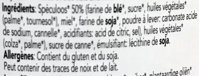 Lista de ingredientes del producto Speculos spread Le Pain Quotidien 400 g e