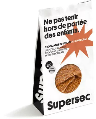 Lista de ingredientes del producto Craquants de Sésame au Chocolat Supersec 110 g