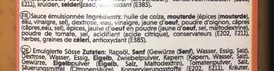 Lista de ingredientes del producto Sauce Andalouse Belgika 285 g