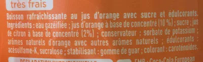 Lista de ingredientes del producto Fanta Orange Fanta 1.5 L