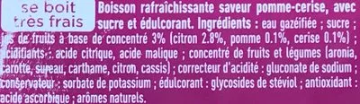 Lista de ingredientes del producto "Fanta" ( Pomme Cerise ) Fanta, The Coca Cola Company 1,5 L