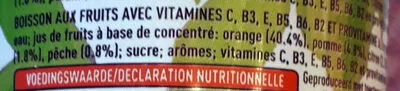 Lista de ingredientes del producto Minute Maid multivitamines Minute Maid 330 g