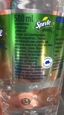 Lista de ingredientes del producto Sprite Zero Sprite 500 ml