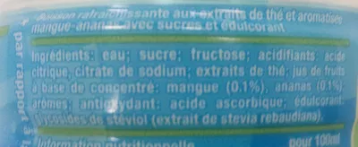 Lista de ingredientes del producto Nestea  Mangue Ananas Nestea, Nestlé 500 ml