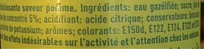 Lista de ingredientes del producto Pom's Apple Soda - DH 4, 00 Coca-Cola, Coca Cola 250 ml