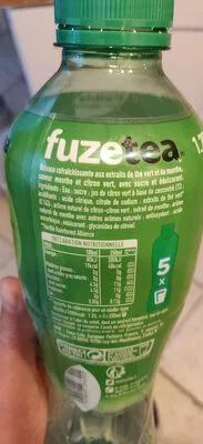 Lista de ingredientes del producto thé vert glacé citron vert menthe Fuzetea 1.25l