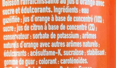 Lista de ingredientes del producto Fanta Orange Mini Can Fanta 15 cl