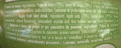 Lista de ingredientes del producto Essential une pomme Compal 110ml