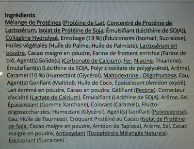 Lista de ingredientes del producto Zero bar beurre de cacahuète Prozis 40 g