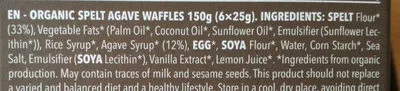 Lista de ingredientes del producto Waffles magic spelt Prozis 6 x 25 g