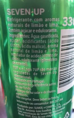 Lista de ingredientes del producto 7 Up-lemon-lime-330ml-(agora Com -30% De A-portugal 7 up 