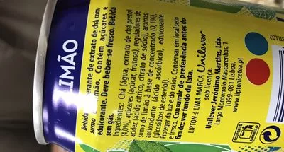 Lista de ingredientes del producto Lipton Ice Tea -lemon lipton 33 cl