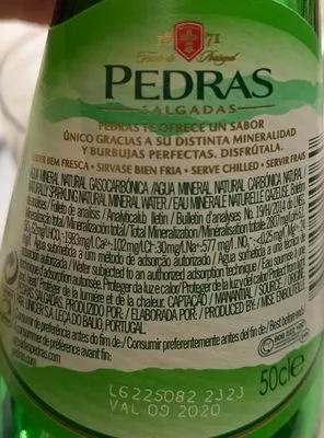 Lista de ingredientes del producto   