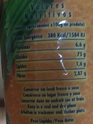 Lista de ingredientes del producto   