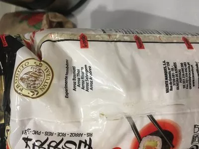 Lista de ingredientes del producto riz sushi  