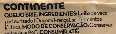 Lista de ingredientes del producto Queijo brie Continente 200 g