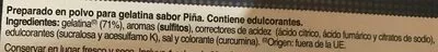 Lista de ingredientes del producto Gelatina zero Condulce 28 g