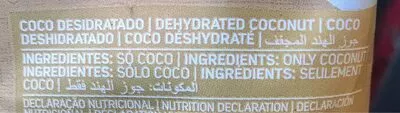 Lista de ingredientes del producto Coco Frubis 