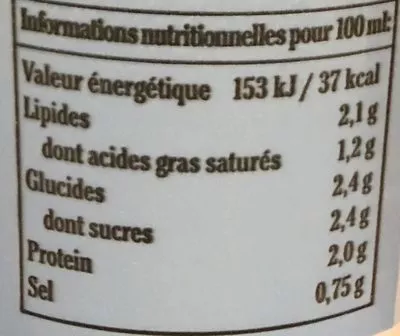 Lista de ingredientes del producto Ayran Bæger Sütdiyari 250 ml e