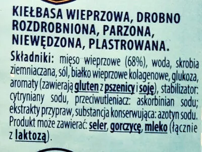 Lista de ingredientes del producto Mielonka Tyrolska Kraina wędlin, Sokołów 270 g