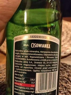 Lista de ingredientes del producto Cisowianka Classique Woda Niegazowana  